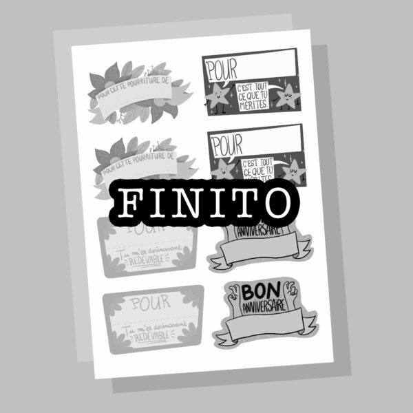 Stickers étiquettes cadeau